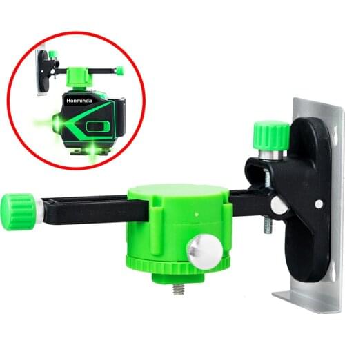 Laser Level Fine-tuning Wall Bracket Strong Magnetic Pivoting Hanging Base with 360° Adjustable Clip For 3D Line Laser