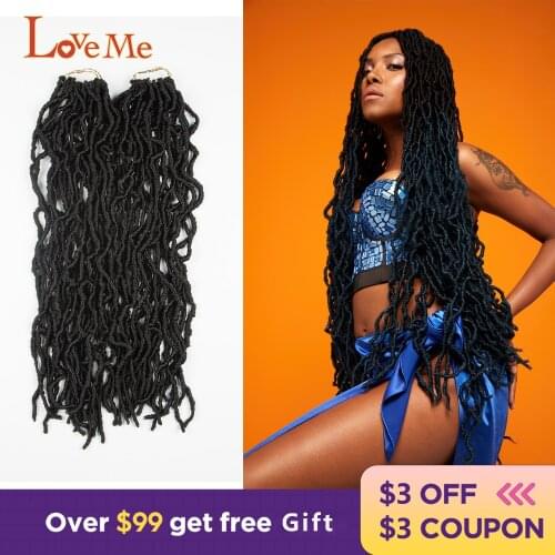 LOVE ME ombre crochet hair synthetic Hair Afrofaux locs Curly 24 Inch 2PCS 110g Long Crochet Braids Natural Hair Extensions