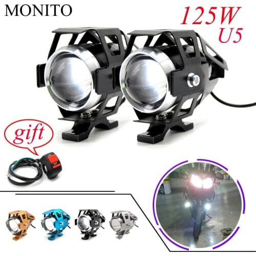 Motorcycle Light LED Driving Headlight Fog Light Auxiliary Lamp 12v U5 For Honda MSX 125 CB650R CB125R XADV X ADV 750 X11 ST1300