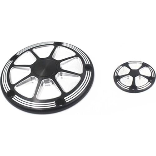 Motorcycle Black Edge Cut Derby Cover Timing Covers For Harley FLHR FLSTF FXSTB