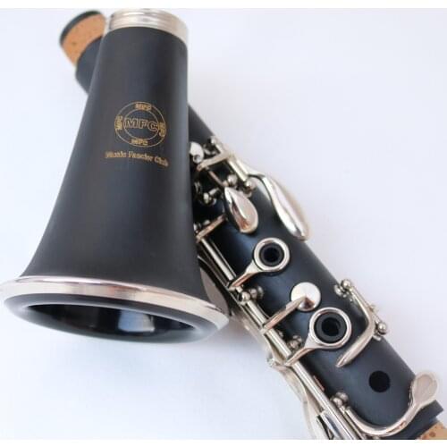 Music Fancier Club Student Clarinets Bb MCL-01Matte ABS Resin Bakelite Clarinet Mouthpiece 4C Included Case + Reeds