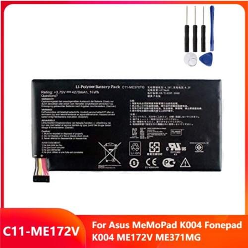 Original Replacement Phone Battery C11-ME172V For Asus MeMoPad K004 Fonepad K004 ME172V ME371MG Rechargable Batteries 4270mAh