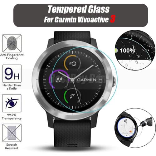 Clear Tempered Glass For Garmin Vivoactive 3 20mm Screen Protector Transparency Glass Screen Protector Clear Scratch Resistant