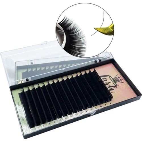 Popular faux mink private label 0.03-0.25 soft 8-20mm bulk pbt soft russian volume premium silk individual eyelash extension