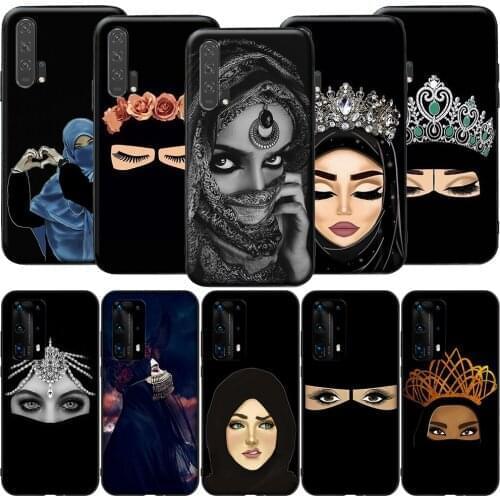 GX168 Oriental Women In Hijab Face Silicone Case for Honor 6A 7A 3GB 7C 7X 8 8A 8X 8C 9 10 Lite View 20S 9A 10X Max Pro