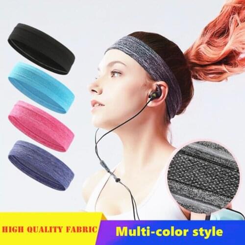 Sports Sweatband Unisex Elastic Gym Cycling Basketball Sweatband Headband Women Men Fitness Breathable Safety Yoga Hair Band