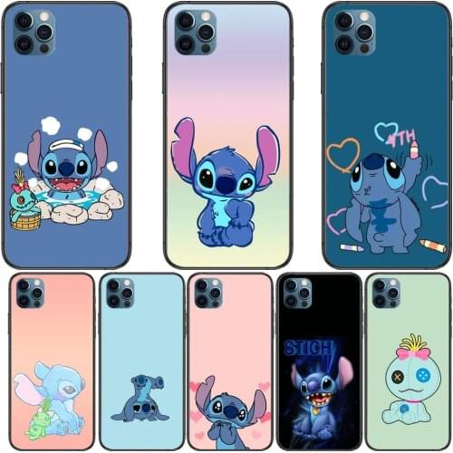 Stitch Naughty Anime Phone Cases cover For iphone 11 Pro Max case 12 8 7 6 S XR PLUS X XS SE 2020 mini mobile cell shell funda