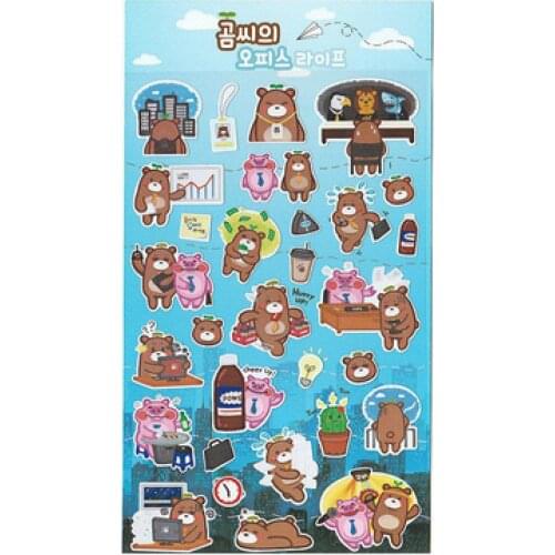 High Quality Sticker Cute Bears Stationery Scrapbooking DIY Hobby Craft Diary Decoration Home Supplies