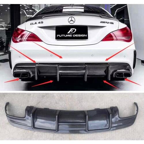 High Quality Carbon Fiber Rear Bumper Diffuser Lip For Mercedes Benz CLA W117 C117 CLA200 CLA250 Sport CLA45 AMG 2013-2015