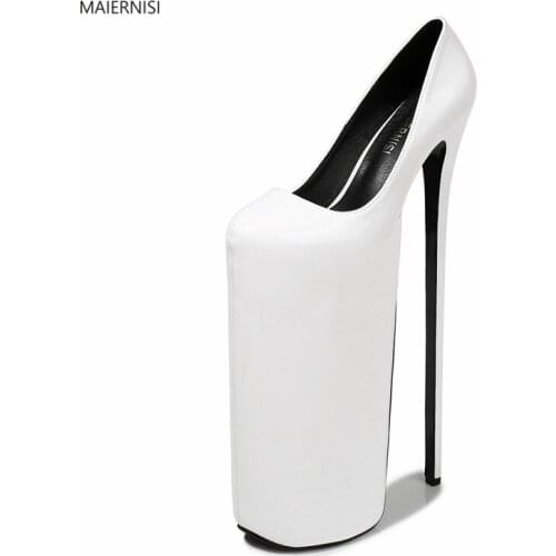 BBZAI New pattern Superior quality Explosive money Super high heel Nightclub ladies shoes 30CM Thin Heel Waterproof 20CM 4-14 15