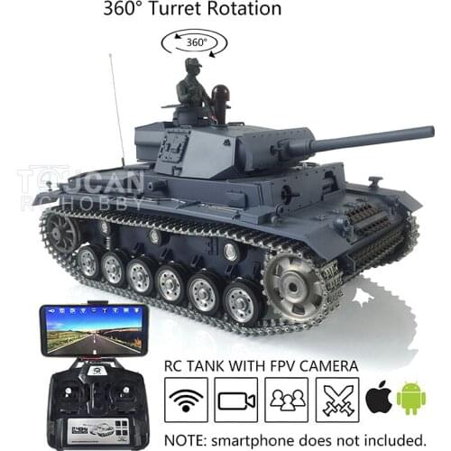 1/16 7.0 Heng Long FPV Customized Panzer III L RTR RC Tank 3848 Metal Track Wheel TH17346-SMT4