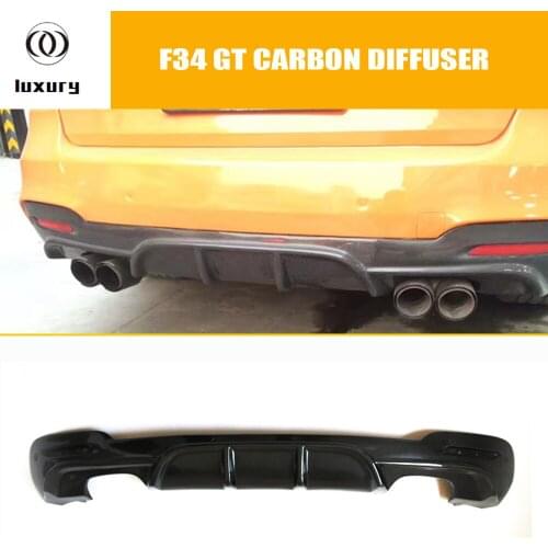 F34 GT Carbon Fiber Rear Bumper Diffuser for BMW F34 320i GT 328i GT 335i GT with M Package 2012 - 2016