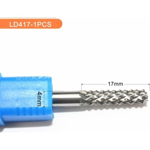 4mm*17mm,1pcs,Free shipping PCB End Mill,CNC machine Corn milling Cutter,Solid carbide tool,Circuit board,acrylic,carbon fibers