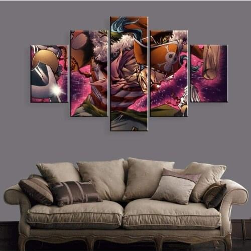 5 Piece Wall Art Canvas Paintings Manga Figure Posters Home Anime Modular Decor Pictures Modern Living Room Decoration Prints