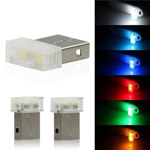 6 Colors Mini USB Light LED Modeling Light Car Ambient Light Neon Interior Light Car Interior Decorative Light Car Goods Lamp