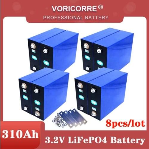8pcs 3.2v 310Ah 280Ah 240Ah Lifepo4 Rechargeable Battery Lithium Iron Phosphate Solar Cell 12v 24v Off-grid Solar Wind Tax Free