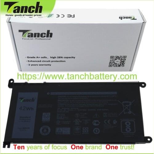 Tanch Laptop Batteries for DELL P75G001 WDXOR Y3F7Y 3CRH3 P62F001 5590 P32E002 T2JX4 P66F002 P69G001 11.4or11.46V 3cell