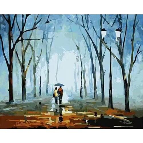 Acrylic Paint By Number Couple Handmade DIY Craft Kits Canvas Oil Painting For Adults Picture By Number Home Decoration Wall Art