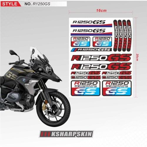 Motorcycle Accessories Reflective Stickers Body Helmet Fuel Tank Waterproof Logo Decal Emblem For BMW R1250GS r1250gs Sign