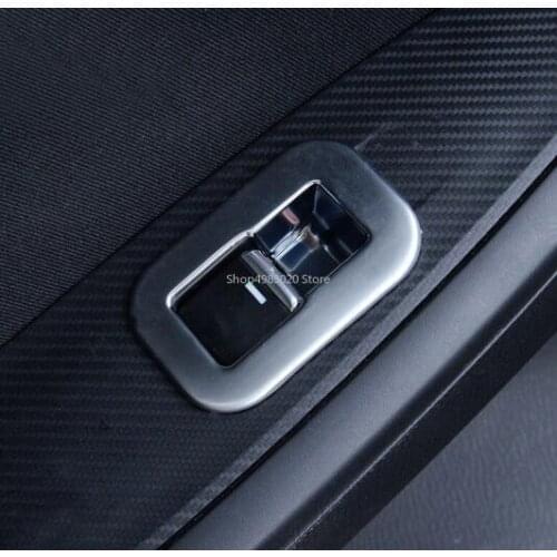 Car ABS chrome door Window glass panel Armrest Lift Switch Button trim frame molding for Mazda CX-5 CX5 2013 2014 2015 2016 4PCS