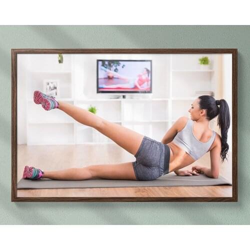 B038 Bare-handed Aerobic Exercise Fitness Bodybuilding Women Sexy Beautiful Strong Wall Sticker Silk Fabric Poster Indoor Decor