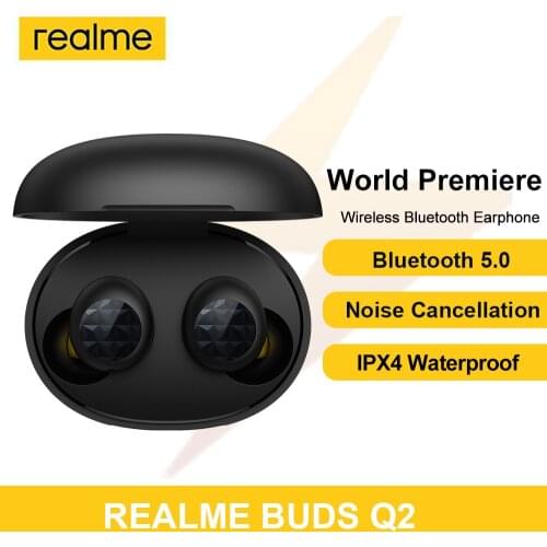 World Premiere Realme Buds Q2 Tws Wireless Earphones Bluetooth 5.0 Earbuds Noise Cancellation Ipx4 Water Resistant Headphones