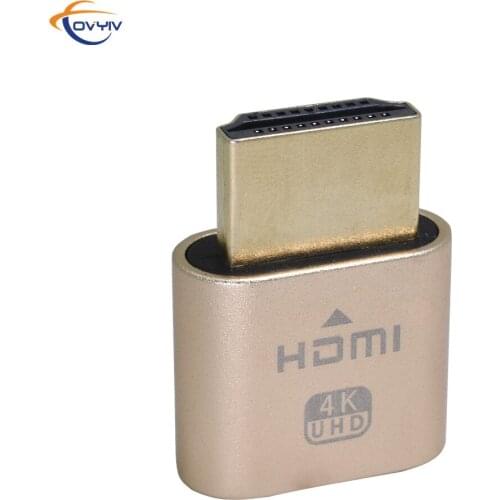COVYIV HDMI Compatible Virtual Display 4K Dummy Plug DDC EDID Cheat Virtual Plug HDMI Dummy Emulator Adapter for Mining