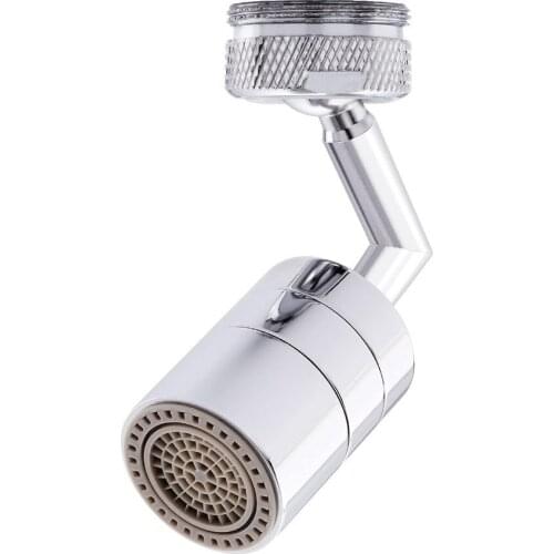 Splash Filter Faucet 720 Degree Rotating Double Outlet External Teeth Faucet Aerator Faucet Extender Aerator