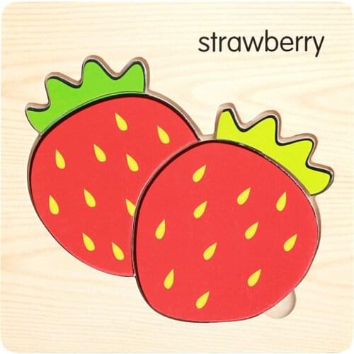 FoPcc Baby 3D Puzzle Jigsaw Wooden Toys Cartoon Animals Puzzles Child Educational Toy for Children Toys Puzzle