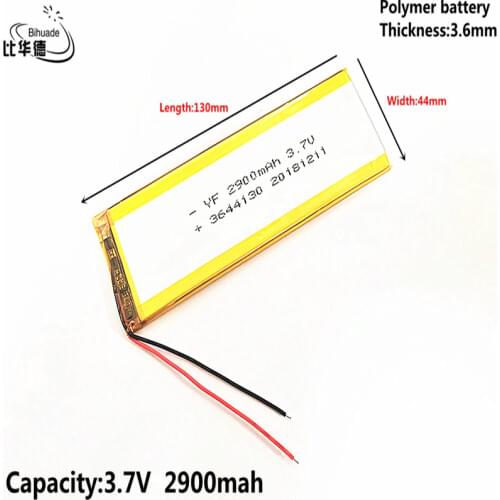 Good Qulity Liter energy battery 3.7V,2900mAH 3644130 Polymer lithium ion / Li-ion battery for tablet pc BANK,GPS,mp3,mp4