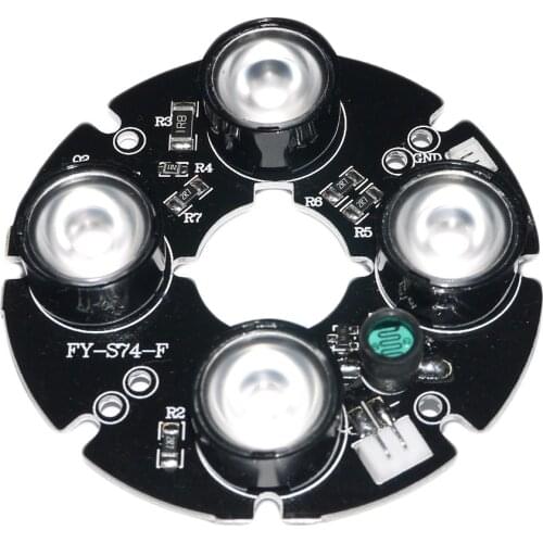 90 degrees CCTV Accessories infrared light 4 pcs Array IR LED board for Surveillance cameras night vision diameter 60mm