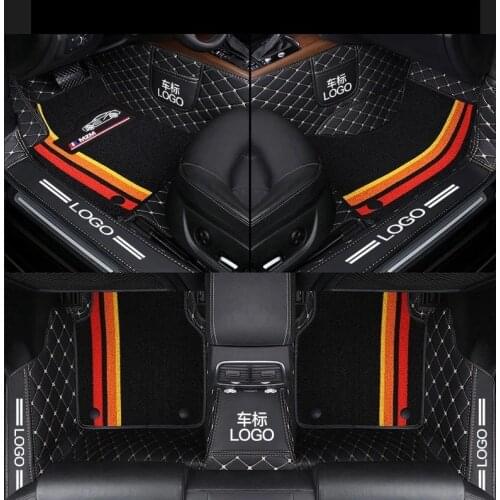 Leather Car Floor Mats for BMW e30 e34 e36 e39 e46 e60 e90 f10 f30 x1 x3 x4 x5 x6 1/2/3/4/5/6/7 accessories foot Covers