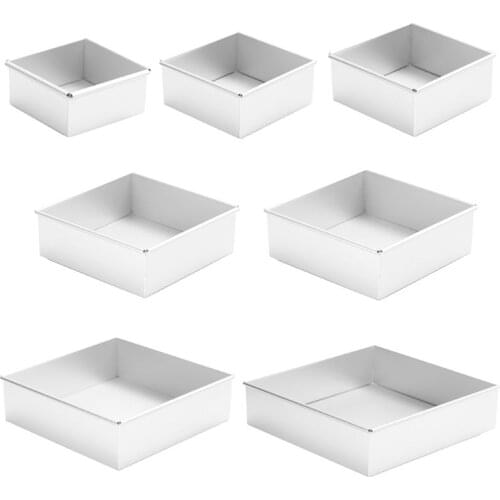 4-10 Inch DIY Square Non Stick Cake Pan Pie Loaf Toast Bread Mold Bakeware Tray