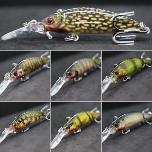 2019 New wLure 6g Lifelike Colors Crankbait Casting Lure with Quality Hooks Deep Diving Sinking Jerkbait Custom Painting HM823