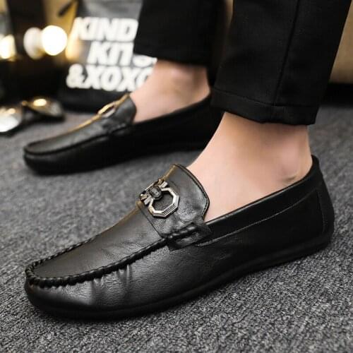 2021 new men fashion leather shoes Casual Shoes Walking Shoes Outdoor