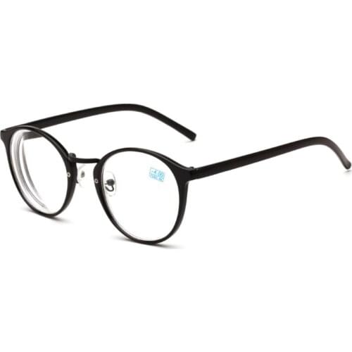 2018 Myopia Glasses Metal Round Retro Men Or Women New resin Lens Myopia Students Literary Eyes -1.0To-4.0 M023