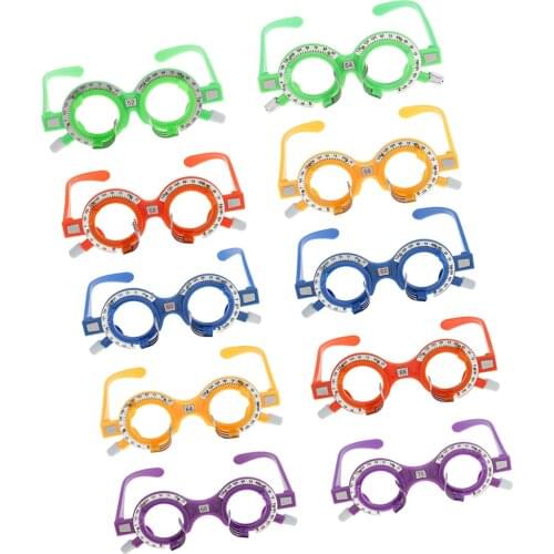 10 Pieces/box Plastic Colorful Optical Trial Lens Frame Eyeglass Optometry Optician Equipment 52mm - 70mm