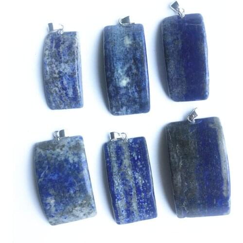 Wholesale Natural Crystal Stone Healing Lapis Lazuli Necklace Pendant Reiki Stone Decoration Pendant Jewelry