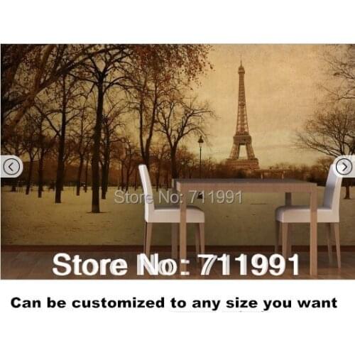 Custom photo wallpaper. The Eiffel Tower for the living room hotel restaurant wall waterproof papel de parede