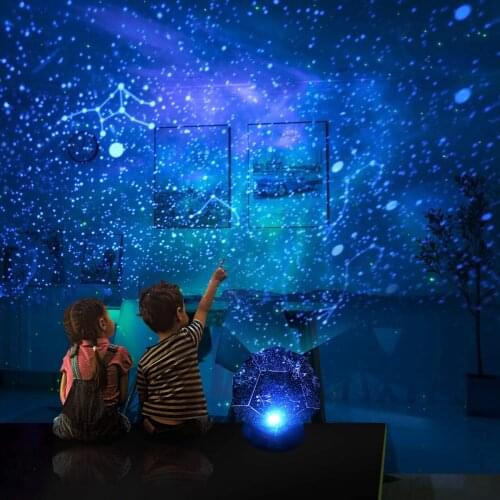 Starlight Projector Dream Rotating LED Galaxy Starry Night Light 3 Colors Remote Control USB Lamp bedroom decoration DIY gifts