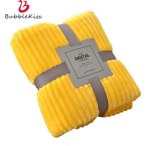 Bubble Kiss Throw Blanket Solid Color Blankets For Bed Thicken Flannel Blankets Home Nap Sofa Blanket Portable Travel Blankets