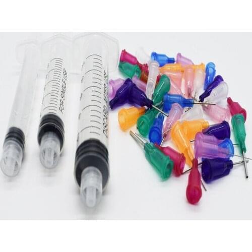 SMT SMD PCB Solder Paste Adhesive 3 CC~10CC Glue Liquid Dispenser + 50pcs Dispensing Needle Welding Fluxes For Welding Tools