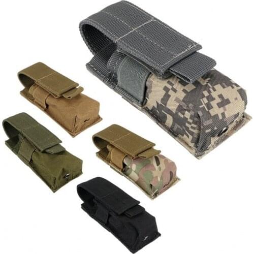 Tactical M5 Flashlight Holster Molle Single Pistol Magazine Pouch Torch Holder Case Outdoor Hunting Knife Light Holster Bag