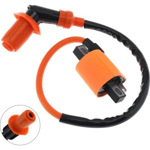Universal 52CM Plastic + Metal Orange Reliabe Performance Racing Ignition Coil Fit for Motocross ATV CG125CC C100 JOG100 Cars