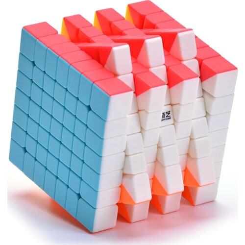 QiYi QiXing 7x7x7 Magic Cube Speed Puzzle Black and Stickerle Professional Game 7x7 Smooth Childrens Adult Educational Toys