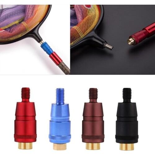 1 Piece Fishing Landing Net Connector Head Screws Quick Release Adapter Aluminum Alloy Durable to Use, Fishing Tools