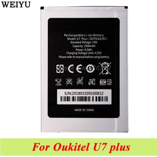 10PCS/LOT For Oukitel U7 plus Battery 2500mAh Batterie Bateria Accumulator AKKU