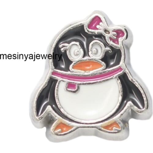 10pcs penguin girl floating charms for glass locket Min amount $15 per order mixed items,FC-652