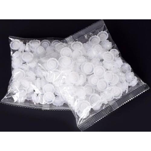 200bags 100pcs/bag False Eyelashes Blooming Cups Lashes Planting Grafting Rapid Bloom Flower Glue Cup Eyelash Extension hot