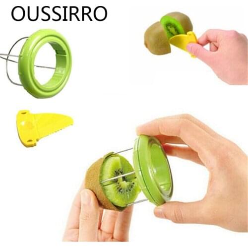 2017 High Quality 2 In 1 Fruit Kiwi Cutter Peeler Slicer Kitchen Gadgets Tools